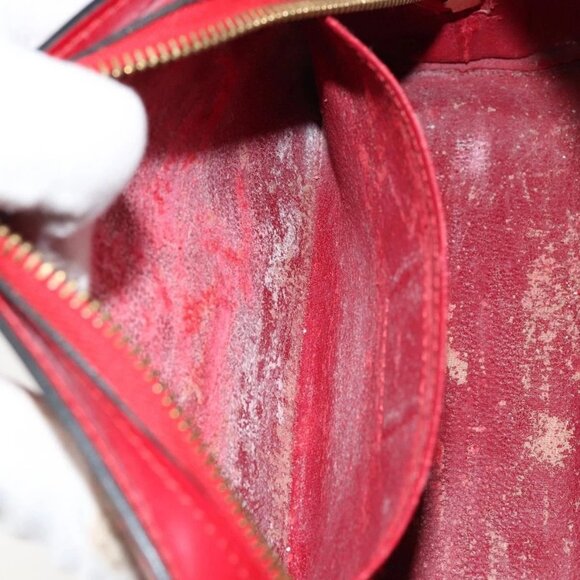 LOUIS VUITTON Epi Dauphine MM Pouch Red - Picture 14 of 16